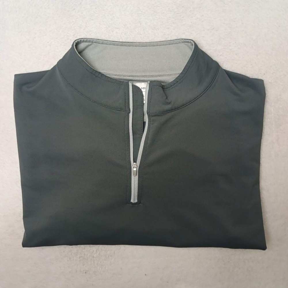Peter Millar Pullover Mens 2XL Gray Perth Golf 1/4 Zip Performance Stretch Work